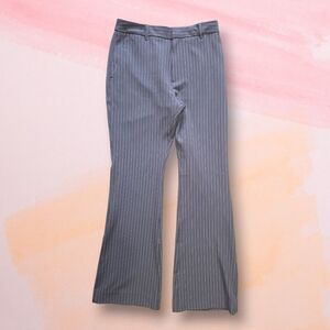 Banana Republic Petite 4 Women's Gray Pinstripe Boot Cut Pants Sculpted Stretch